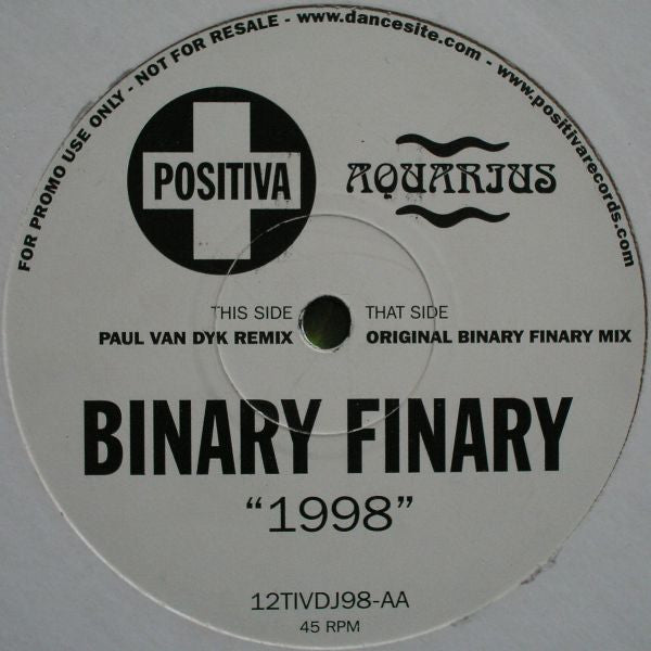 Binary Finary : 1998 (12", Promo)