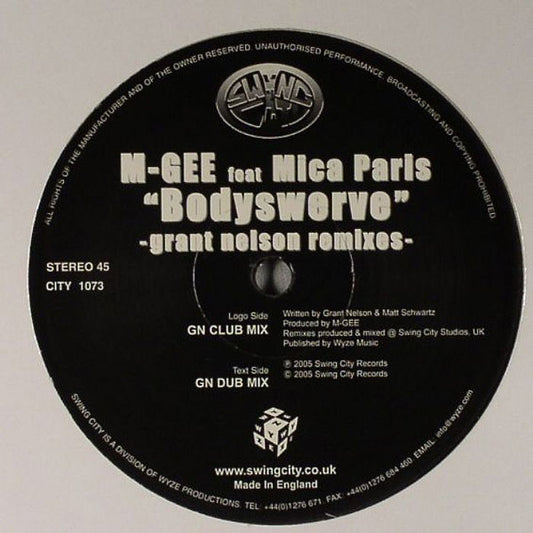 M-Gee : Bodyswerve (Grant Nelson Remixes) (12")