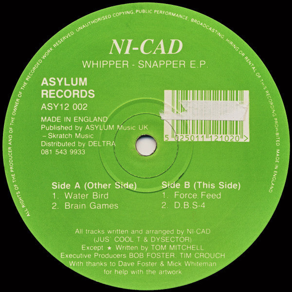 Ni-Cad : Whipper - Snapper E.P. (12", EP)
