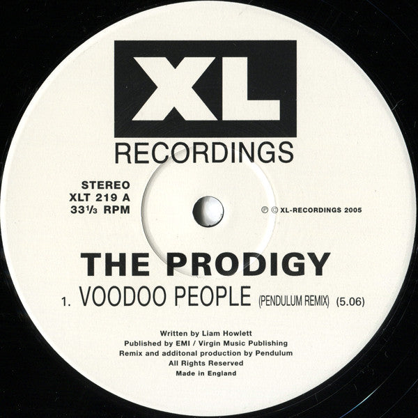 The Prodigy : Voodoo People • Out Of Space (12", Single)