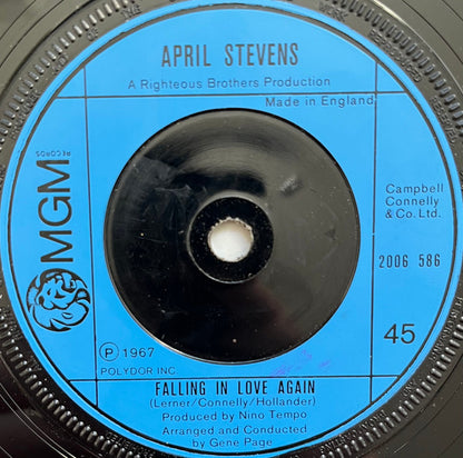 April Stevens : Wanting You (7", Single, RE, Inj)