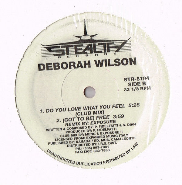 Deborah Wilson : Do You Love What You Feel (12", whi)