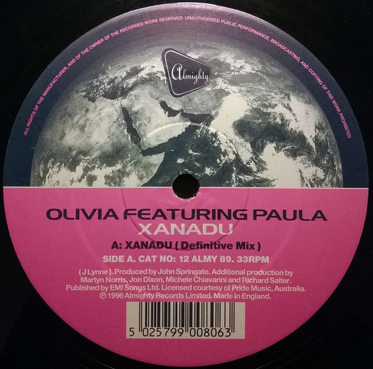 Olivia* Featuring Paula* : Xanadu (12")