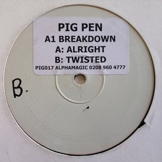 A1 Breakdown : Alright / Twisted (12", Promo, W/Lbl, Sti)