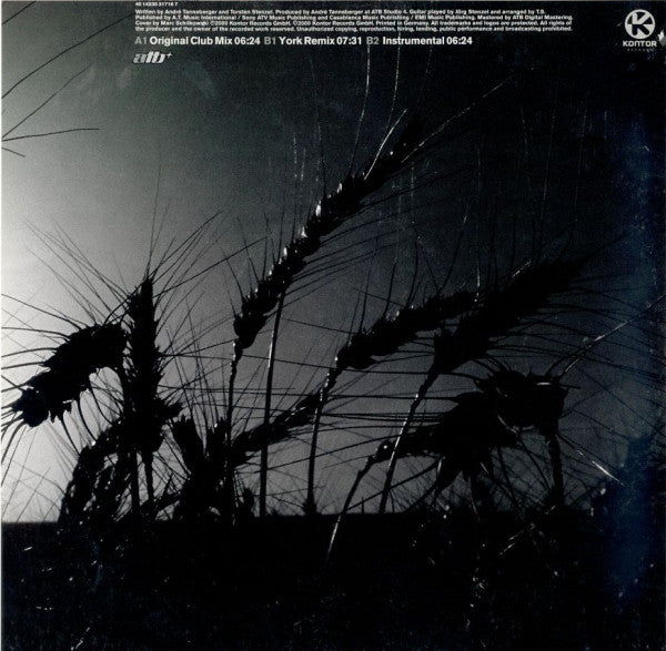 ATB Feat. York : The Fields Of Love (12", Promo)