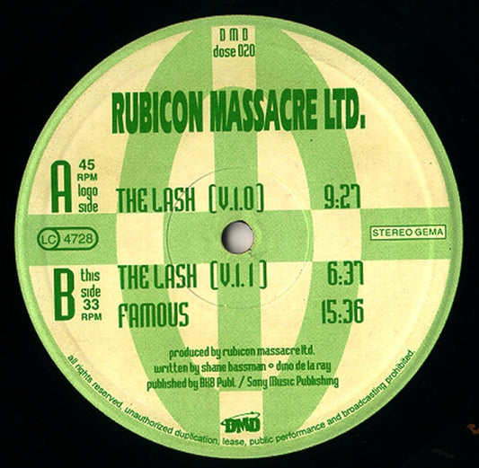Rubicon Massacre Ltd. : The Lash (12")