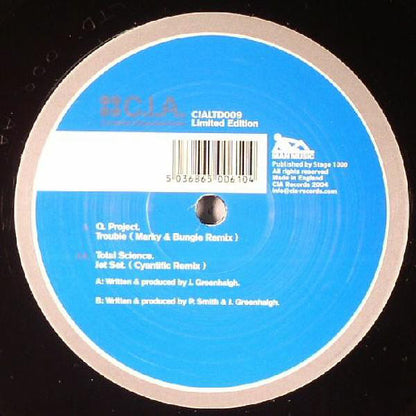 Q Project / Total Science : Trouble (Marky & Bungle Remix) / Jet Set (Cyantific Remix) (12", Ltd)