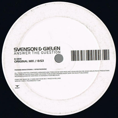 Svenson & Gielen : Answer The Question (12")