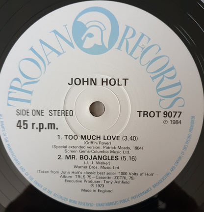 John Holt : Too Much Love (12", Maxi)