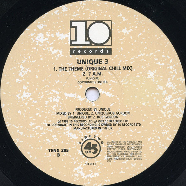 Unique 3 : The Theme (12", Single)
