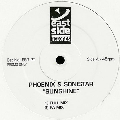 DJ Phoenix & Sonistar : "Sunshine" (12", Promo)