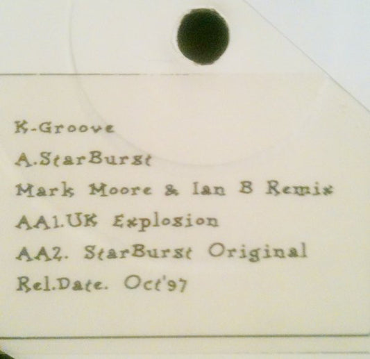 K-Groove : Starburst / UK Explosion (12")