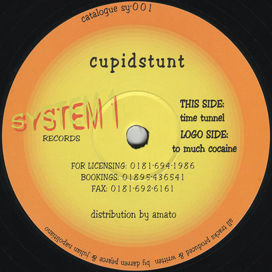 Cupid Stunt : To Much Cocaine / Time Tunnel (12")