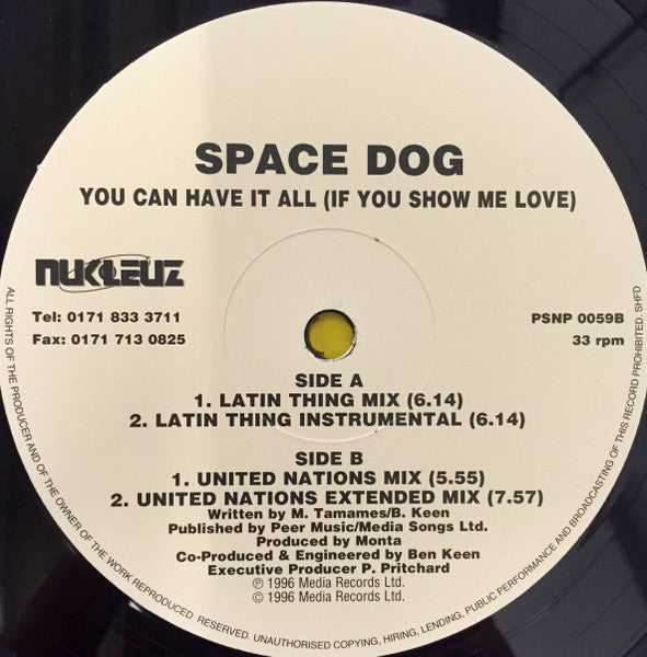 Space Dog : You Can Have It All (If You Show Me Love) (12")