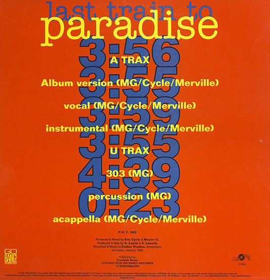Quazar : Last Train To Paradise (12")