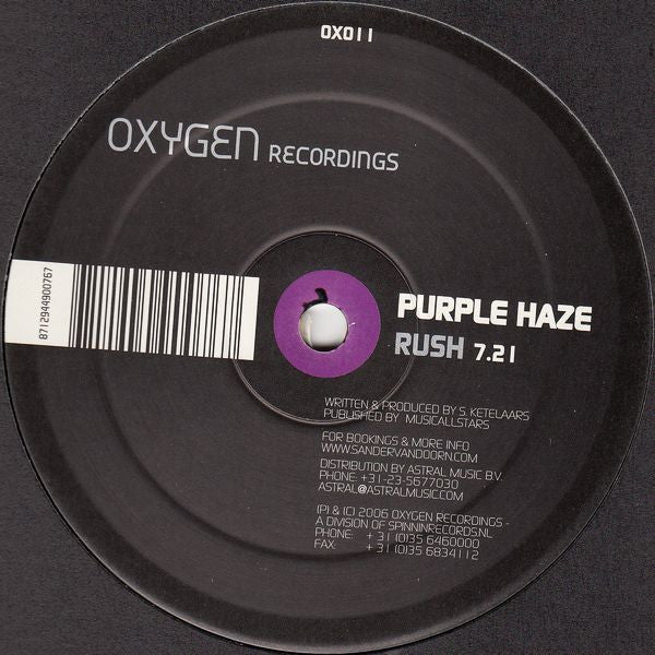 Purple Haze (2) : Eden / Rush (12")