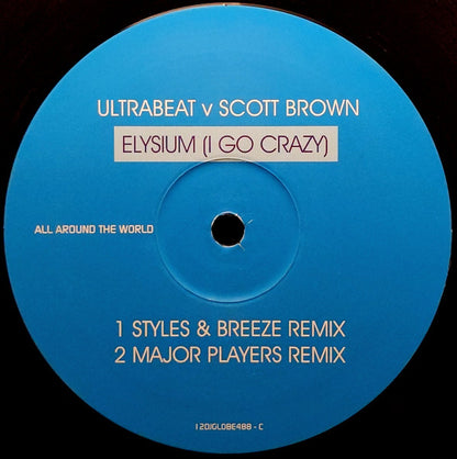 Ultrabeat V Scott Brown : Elysium (I Go Crazy) (2x12", Promo)