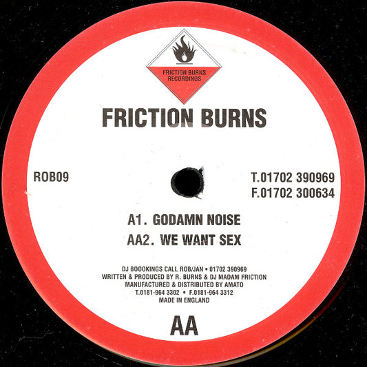 Friction Burns : Godamn Noise / We Want Sex (12")