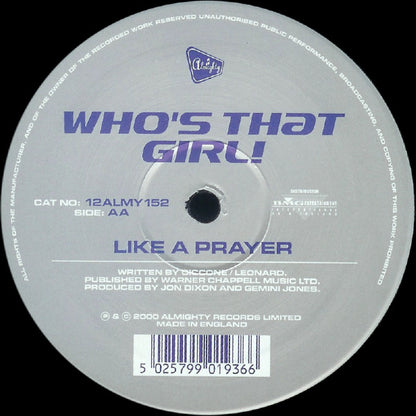 Who's That Girl! : American Pie / Like A Prayer (12")