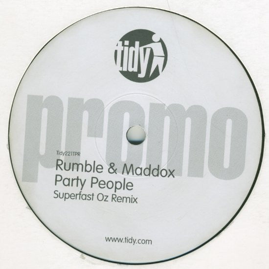 Rumble & Maddox : Party People (12", Promo)
