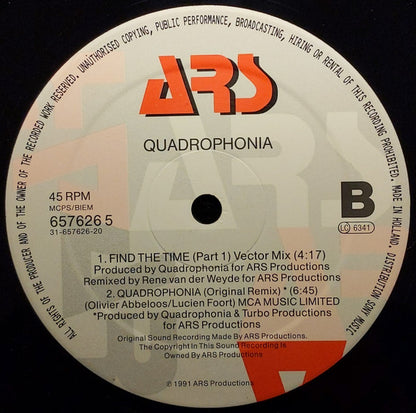 Quadrophonia : Find The Time (Part 1) (12")