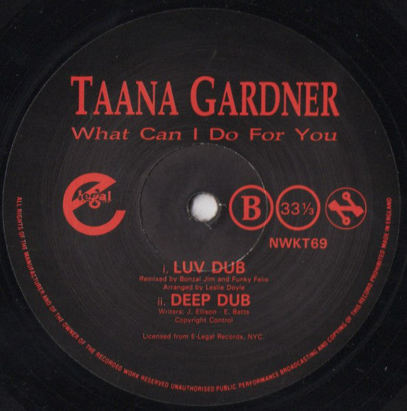 Taana Gardner : What Can I Do For You (12")