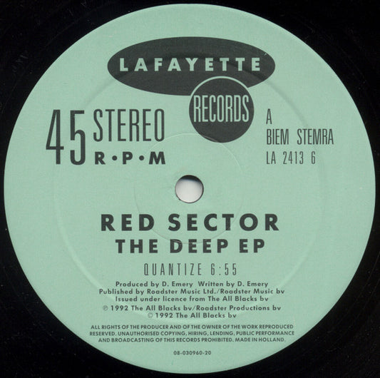 Red Sector : The Deep EP (12", EP)