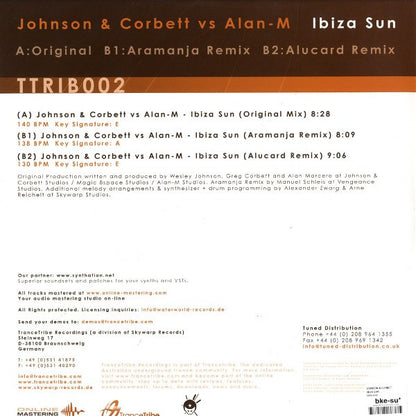 Johnson & Corbett Vs Alan-M : Ibiza Sun (12")