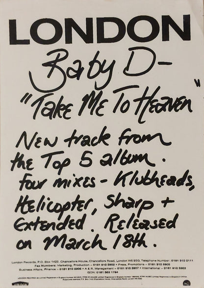 Baby D : Take Me To Heaven (2x12", Promo)
