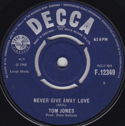 Tom Jones : Stop Breaking My Heart (7")