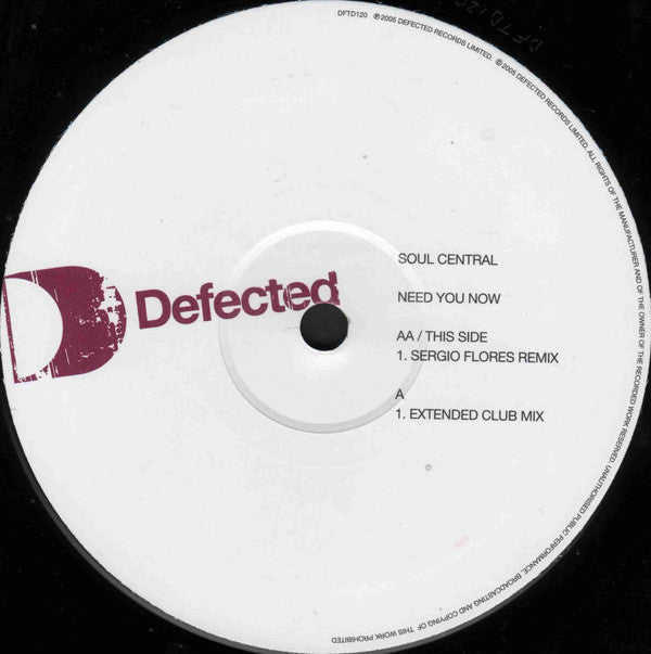 Soul Central : Need You Now (12", Single)