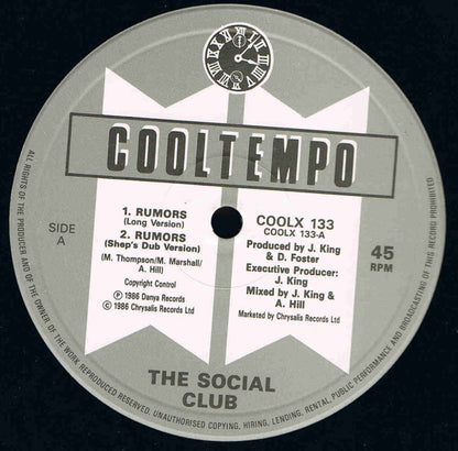 The Social Club* : Rumors (12", Single)