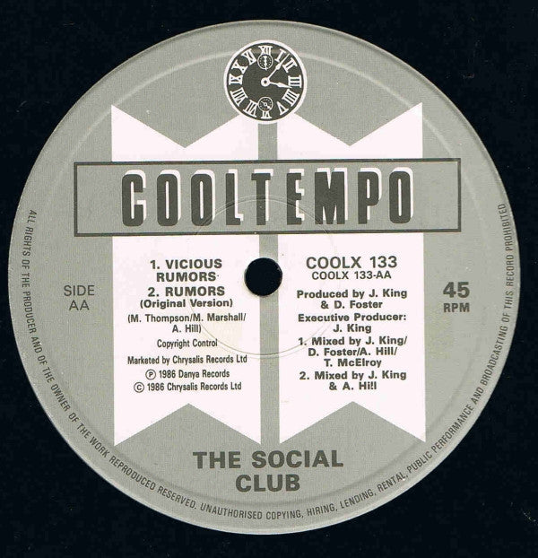 The Social Club* : Rumors (12", Single)
