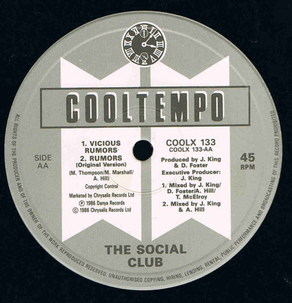The Social Club* : Rumors (12", Single)