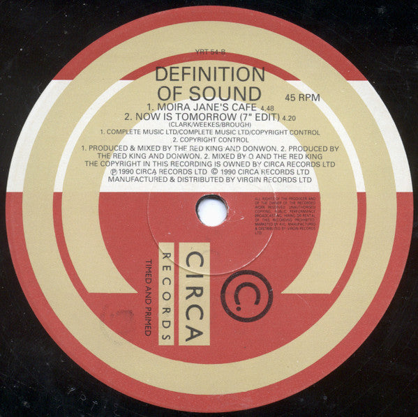 Definition Of Sound : Now Is Tomorrow (12")