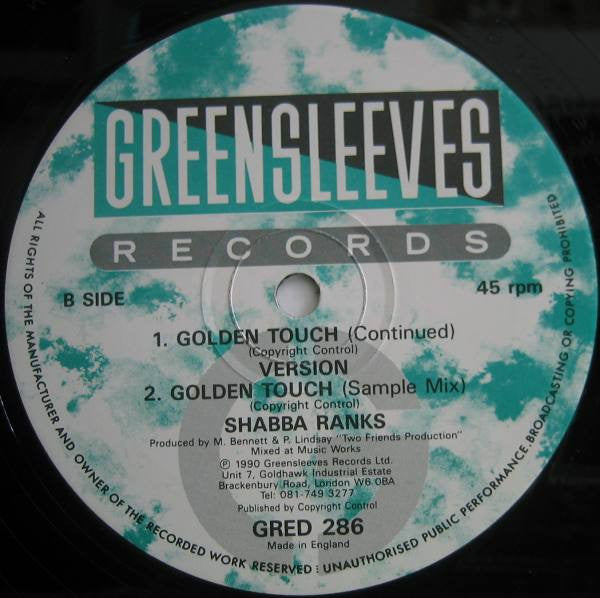 Shabba Ranks & ETC : Golden Touch (12")
