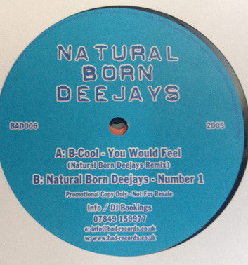 B-Cool / Natural Born Deejays : You Would Feel / Number 1 (12", Promo)