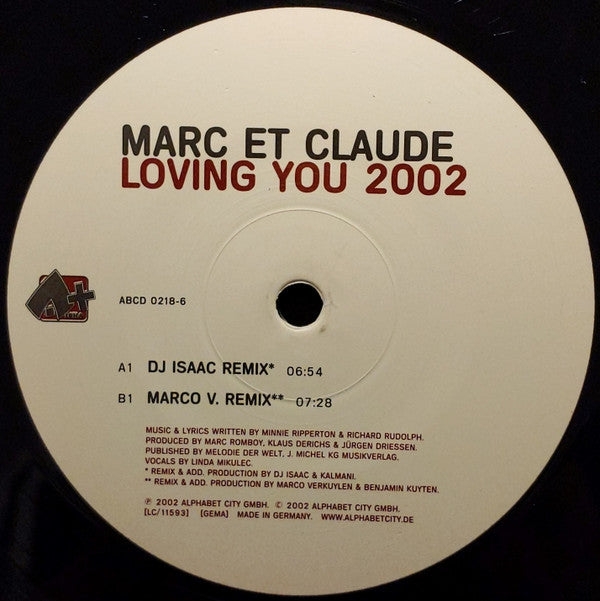 Marc Et Claude : Loving You 2002 (12")