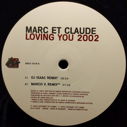 Marc Et Claude : Loving You 2002 (12")