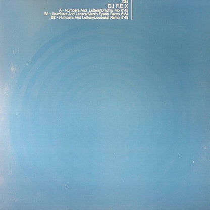 DJ F.E.X : Numbers And Letters (12")