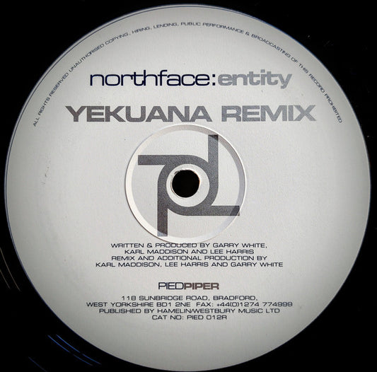 Northface : Entity (Yekuana Remix) (12", S/Sided)