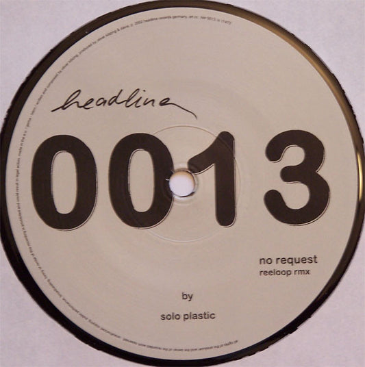 Solo Plastic : No Request (12")