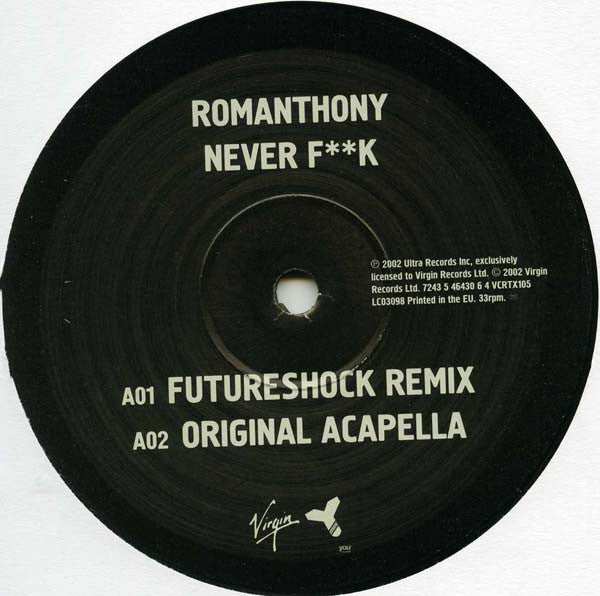 Romanthony's Nightvision : Never F**k (12")