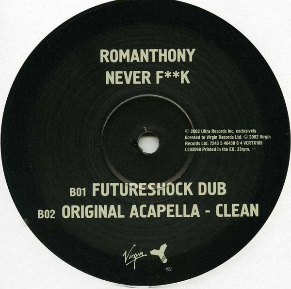 Romanthony's Nightvision : Never F**k (12")