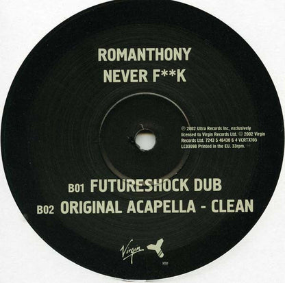 Romanthony's Nightvision : Never F**k (12")