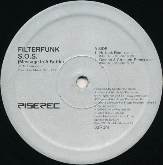 Filterfunk : S.O.S. (Message In A Bottle) (12")