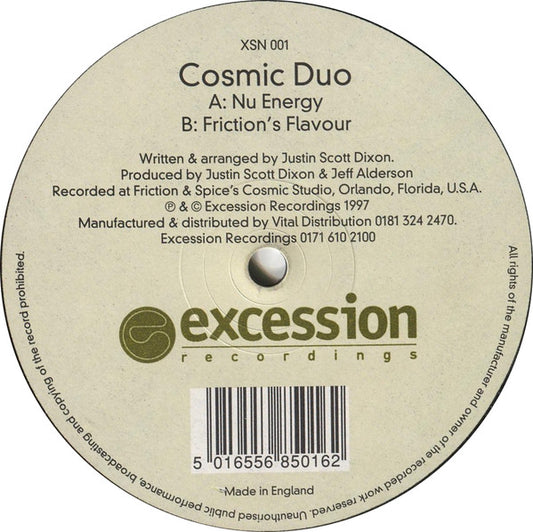 Cosmic Duo : Nu Energy (12")