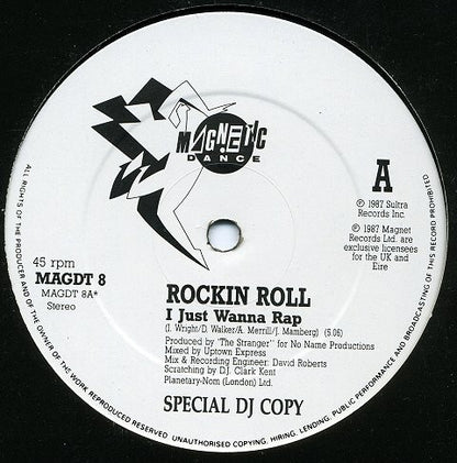 Rockin Roll : I Just Wanna Rap (12", Promo)