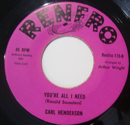 Carl Henderson (2) : That Girl (7", Single, RE)