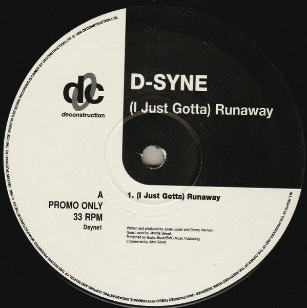 D-Syne : (I Just Gotta) Runaway (12", Promo)